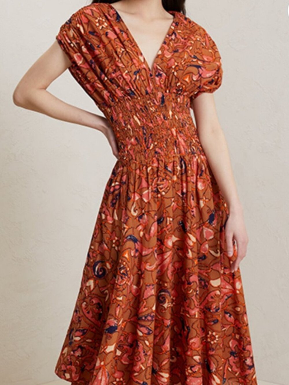 A.L.C.  Lucia floral midi dress